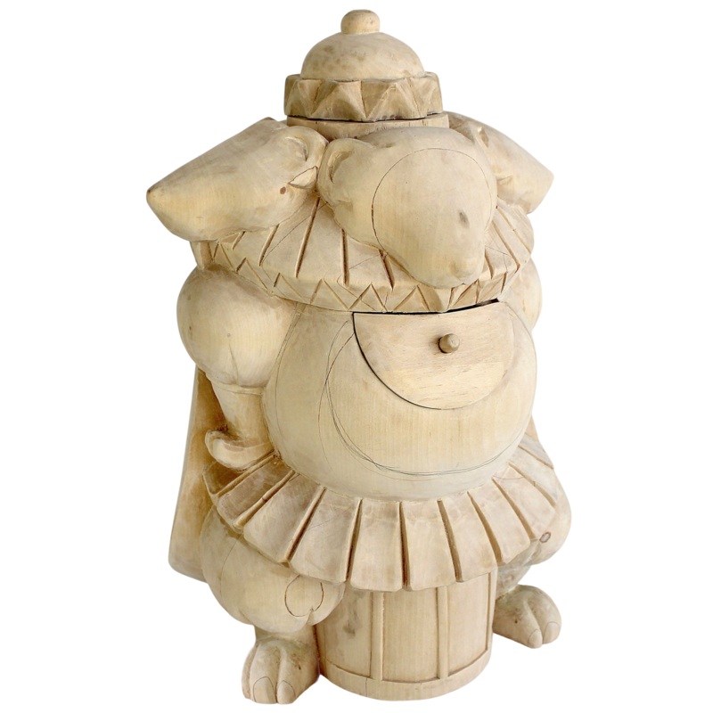 One-of-a-Kind The Mouse King Large Wood Carved Figurine with Secrets Box 13 – Nature Wood Carving, Unique Hand Carved Gift