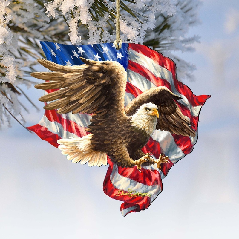 Patriotic American Eagle Ornament by D. Gelsinger – Designocracy – 8461052-1432