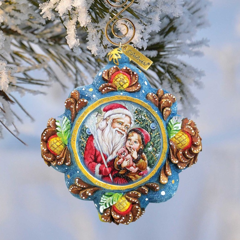 Sharing Secrets Sculpted Hand-Painted Christmas Ornament by G. DeBrekht – Love Family Kids Decor – 6102543