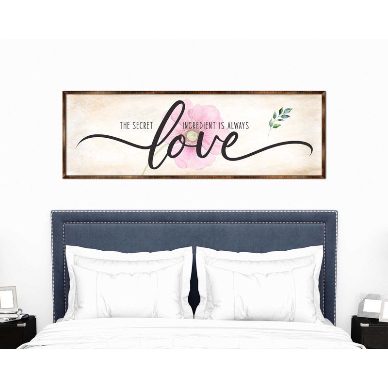 The Secret Ingredient Is Always Love – Wooden Contemporary Sign – Living Room Decor – Farmhouse Dcor – Inspirational Wall Art – 310316