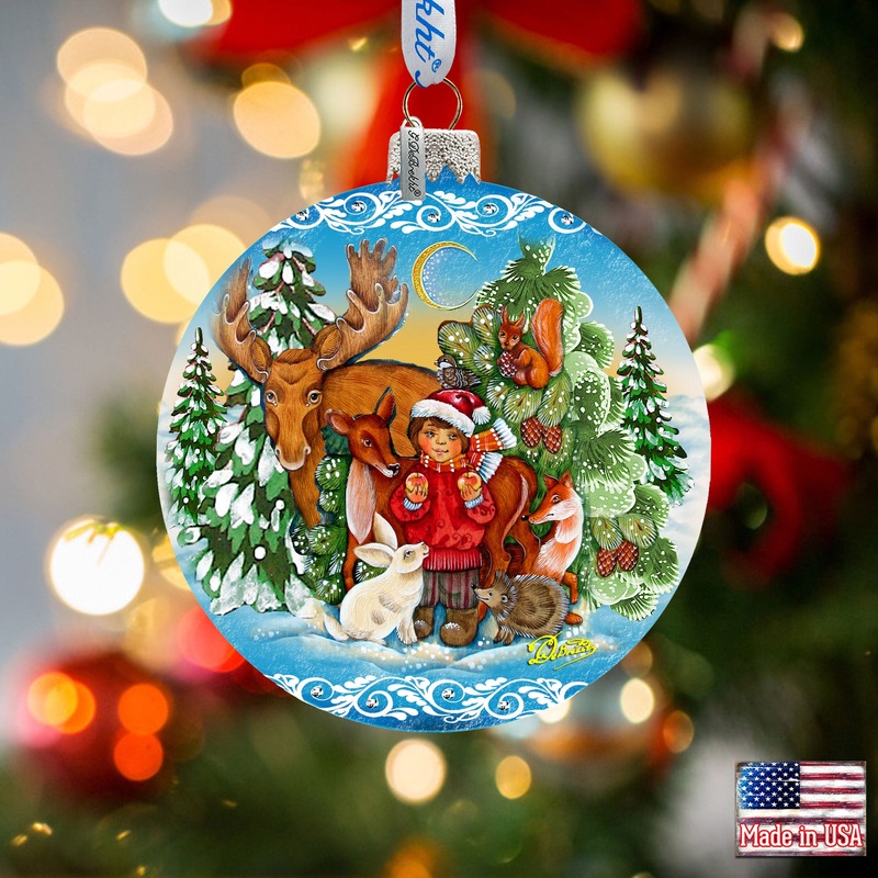 Winter Wonderland Glass Ornament by G. DeBrekht – Christmas Dcor – 73372