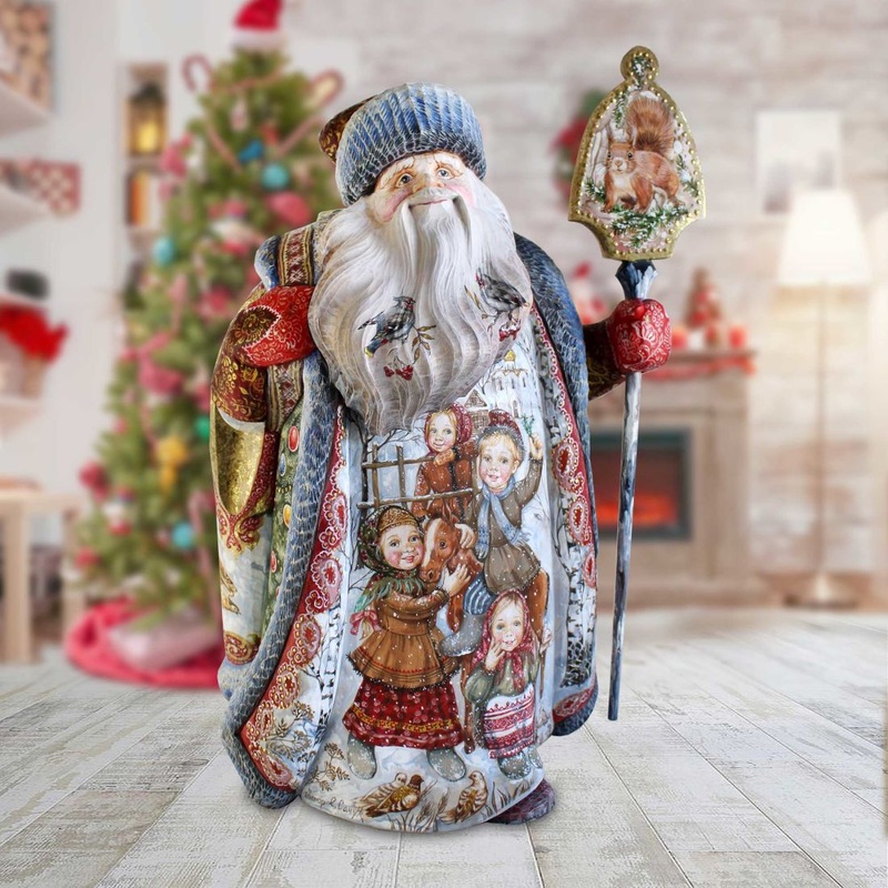 A Day to Remember Santa Hand-Painted WOODCARVED Masterpiece by  – Christmas Decor – L291351