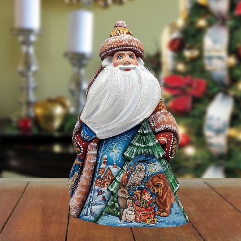 A Wild Toy Story Santa Hand-Painted WOODCARVED Masterpiece by G. DeBrekht – Christmas Decor – 8205013