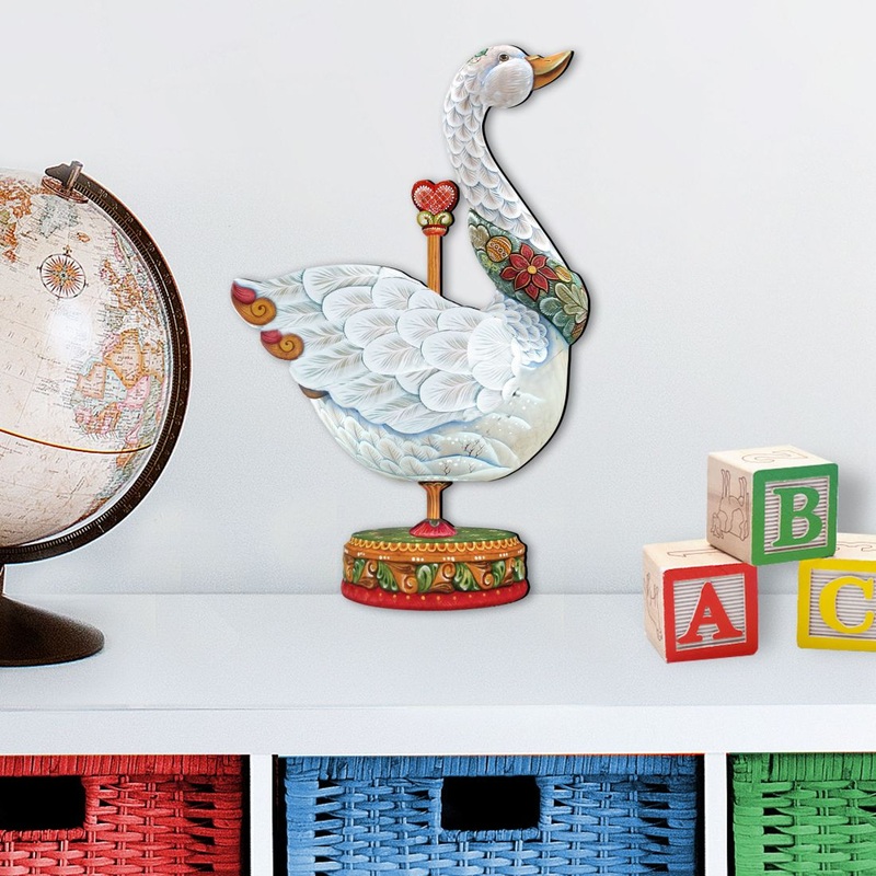 Carousel Goose Holiday Outdoor Decor Large Ornament by G. DeBrekht – Carousel Holiday Decor – 8114039M