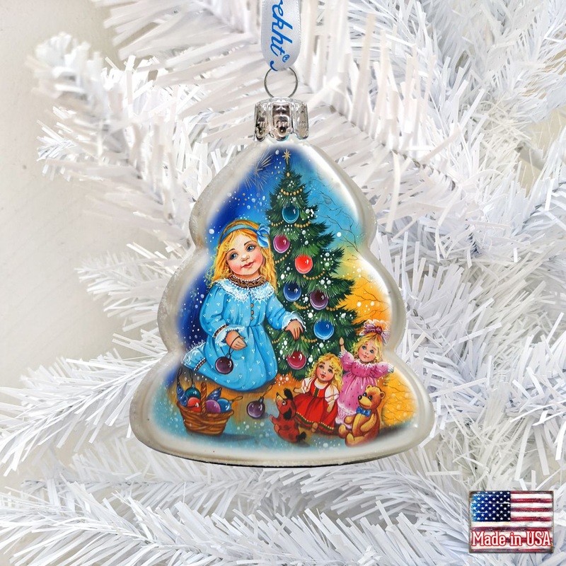 Decorating Tree Mercury Glass Ornament by G. DeBrekht – Christmas Decor – 773029