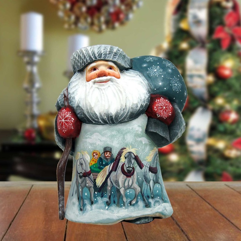 Dr. Zhivago Santa Hand-Painted WOODCARVED Masterpiece by G. DeBrekht – Christmas Decor – 2821704 *** PRE-ORDER – Handmade Just for You! ***