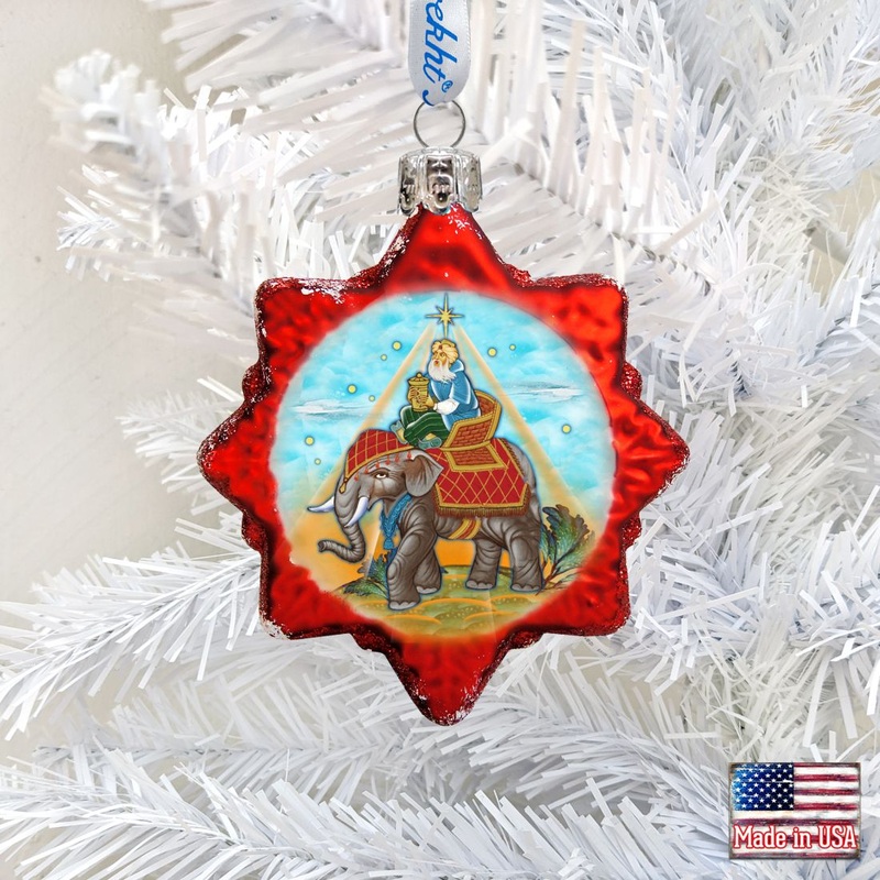Gaspar Three Kings Mercury Glass Ornament by G. DeBrekht – Nativity Holiday Decor – 772014