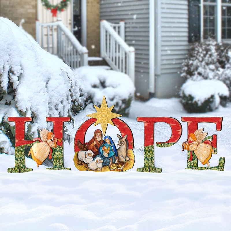 Hope Outdoor Nativity Set by G. DeBrekht – Nativity Holiday Decor – 8121461F-S4L