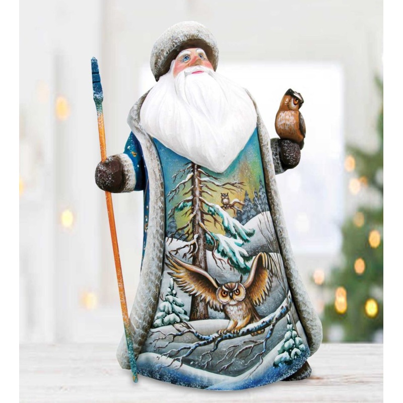 Of all Wilderness Santa Hand-Painted WOODCARVED Masterpiece by G. DeBrekht – Wildlife Holiday Decor – 821822