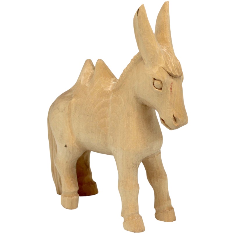 One-of-a-Kind Donkey Wood Carved Figurine 6
