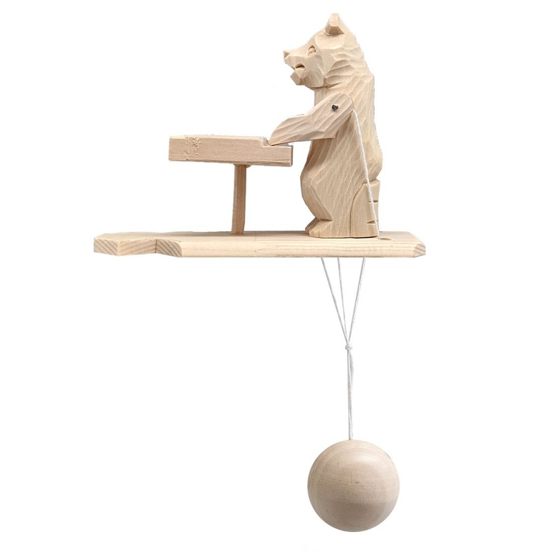 Piano-Playing Bear Animated Spinning Old-World Decoration by Designocracy – Wildlife Holiday Decor – 191000-15