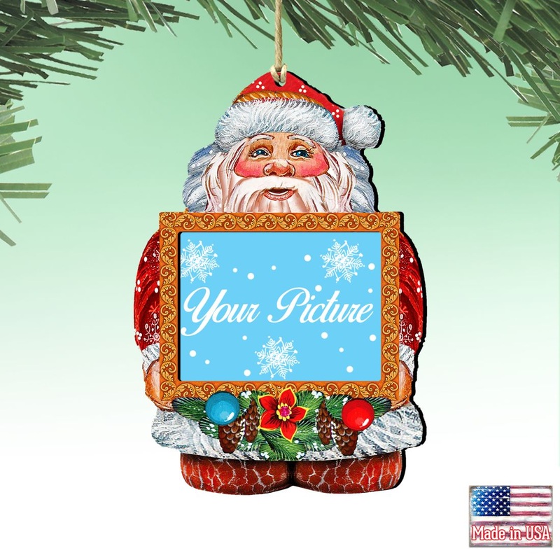 Santa Christmas Picture Frame Ornaments – Ornament for Photo – Christmas Santa Snowman Decor – 8117808PF