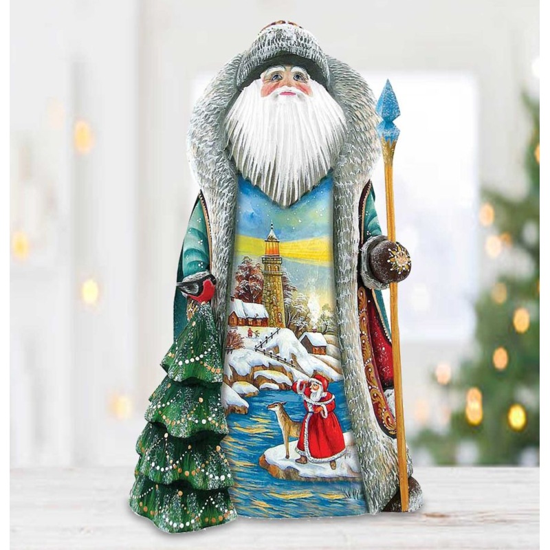 Santas Lookout Hand-Painted WOODCARVED Masterpiece by G. DeBrekht – Christmas Decor – 8218472 *** PRE-ORDER – Handmade Just for You! ***