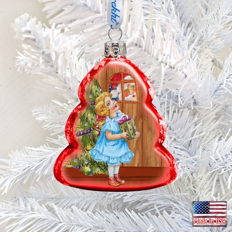 Thank You Santa Mercury Glass Ornament by G. DeBrekht – Christmas Decor – 773014