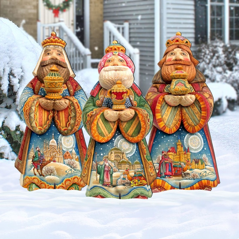 Three Kings Set Outdoor Nativity Set by G. DeBrekht – Nativity Holiday Decor – 8152653F-S3