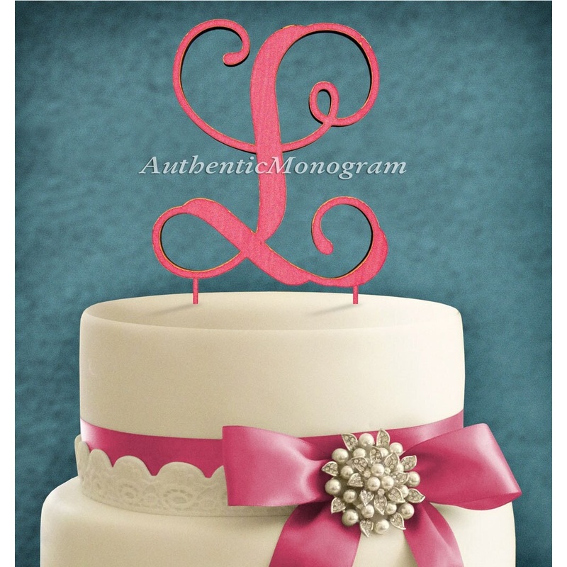 Wedding Cake Topper – Wooden Vine Script LETTER Cake Topper, Anniversary, Engagement, Proposal, Rehearsal Dinner, Bridal Shower 4112p
