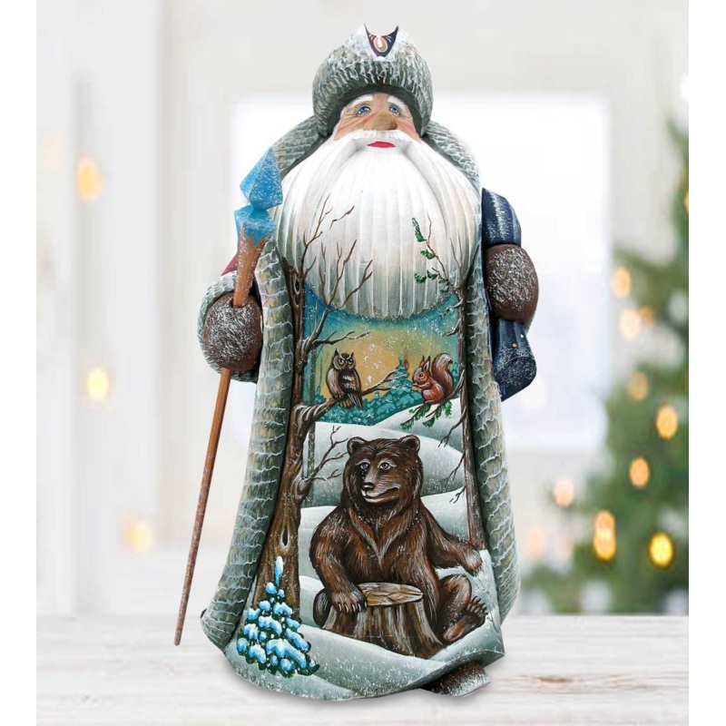 Wilderness Bears Hand-Painted WOODCARVED Masterpiece by G. DeBrekht – Wildlife Holiday Decor – 821844 *** PRE-ORDER – Handmade Just for You! ***