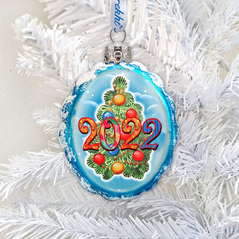 2024 Dated Mercury Glass Ornament by  – Christmas Decor – 773017-D24