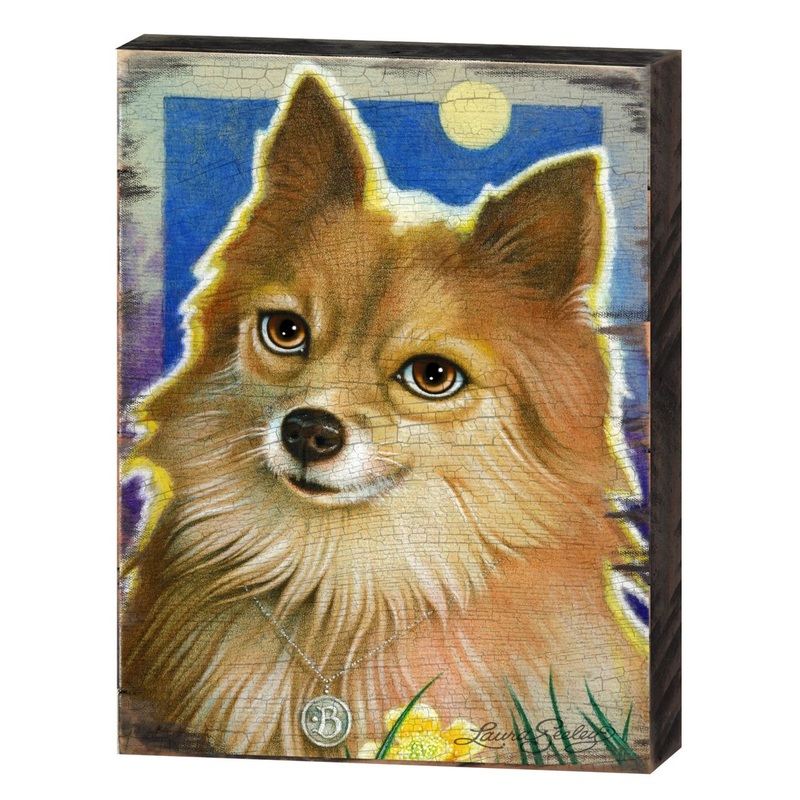 Buttercups Wooden Wall Art by Laura Seeley – Pets Dog and Cats Decor – 8511118B