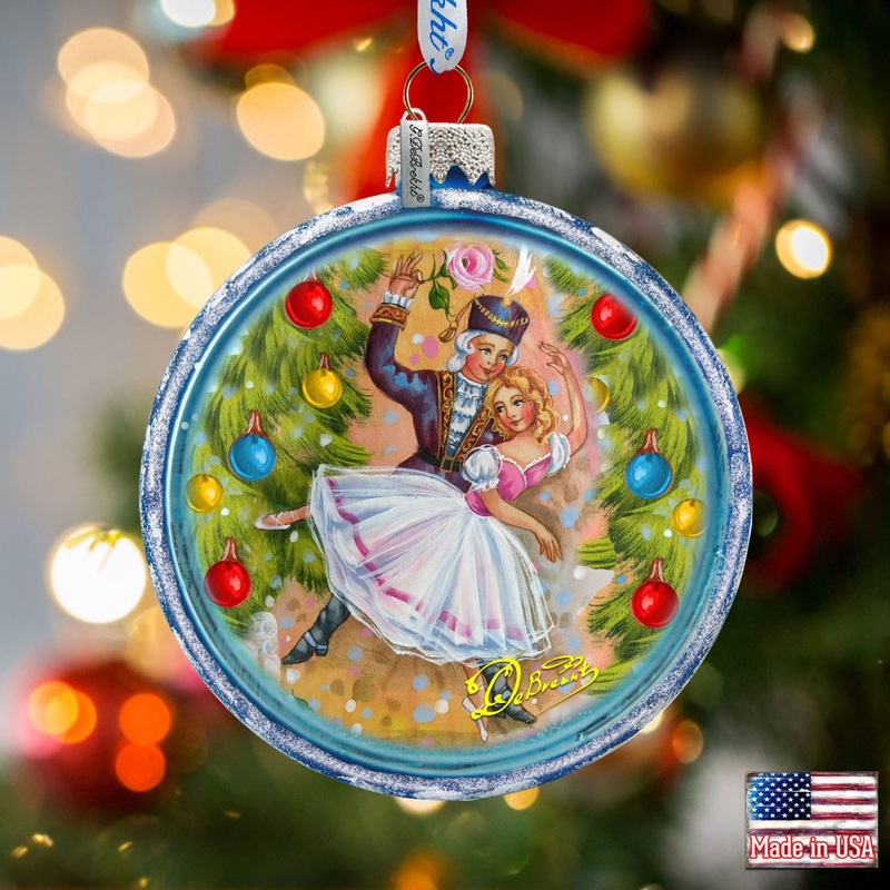 Christmas Ballet Glass Ornament by G. DeBrekht – Christmas Decor – 764-138
