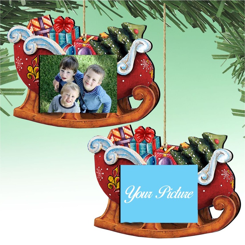Christmas Gifts Picture Frame Ornaments – Ornament for Photo – Christmas Santa Snowman Decor – 8112047-PF
