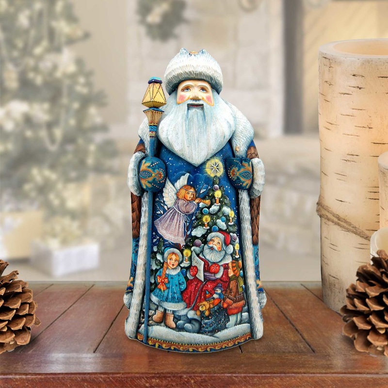 Christmas Play Tree Santa Hand-Painted WOODCARVED Masterpiece by G. DeBrekht – Nativity Holiday Decor – 210119 *** PRE-ORDER – Handmade Just for You! ***