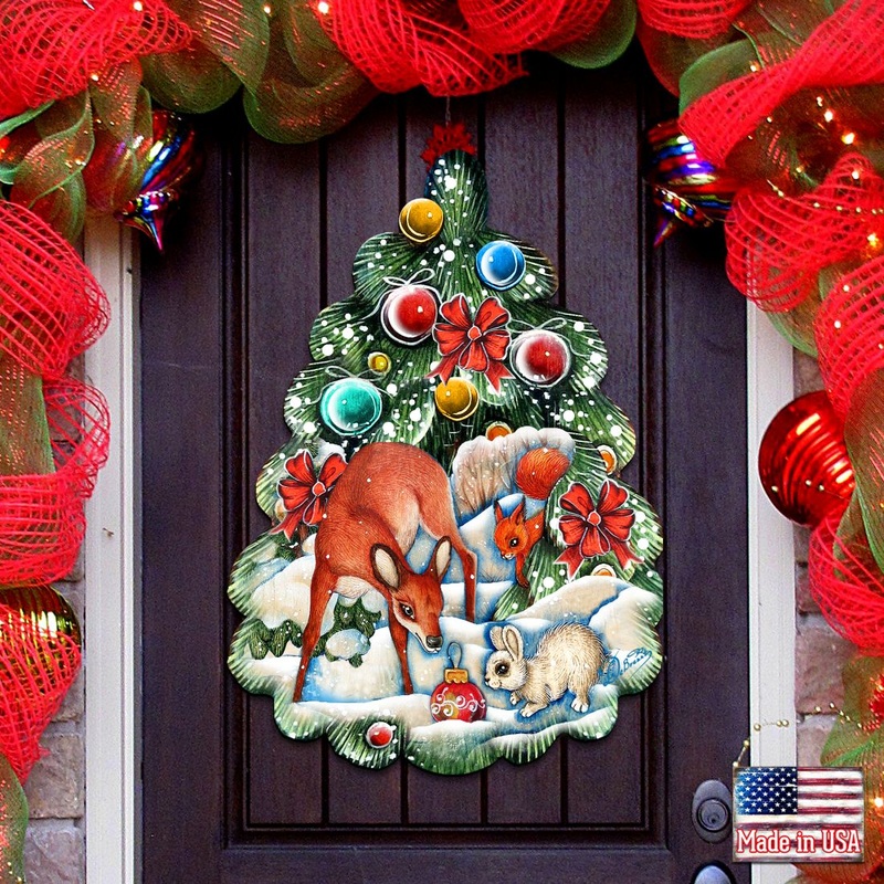 Forest Christmas Tree Holiday Door Decor by G. DeBrekht – Christmas Decor – 8119182H