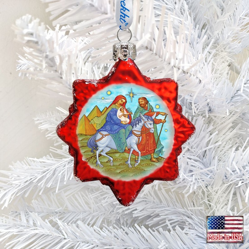 Nativity Mercury Glass Ornament by G. DeBrekht – Nativity Holiday Dcor – 772021