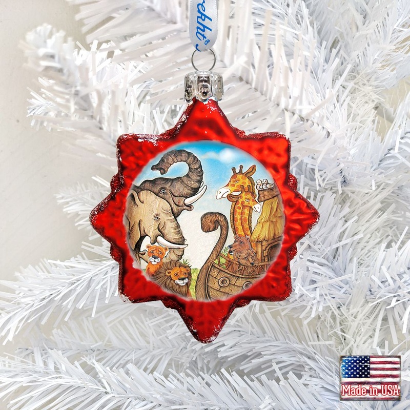 Noah’s Ark Mercury Glass Ornament by G. DeBrekht – Nativity Holiday Decor – 773030