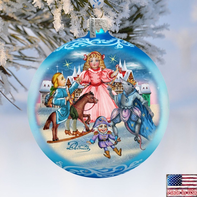 Nutcracker Story Glass Ornament Limited Edition by G. DeBrekht – Christmas Decor – 73916