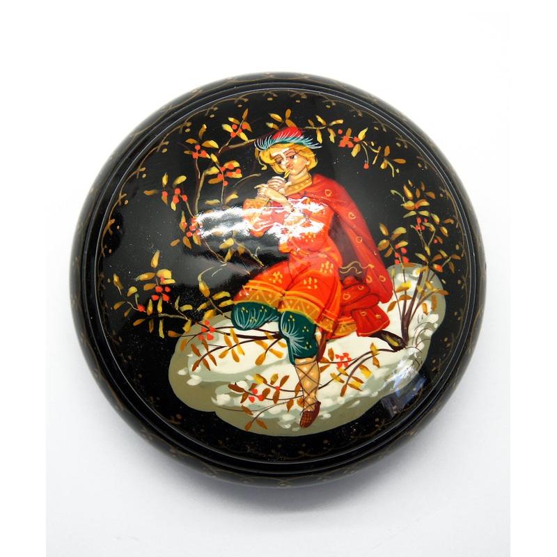 One-of-a-Kind Fairy Tale Handcarved and Hand painted Lacquered Miniature Box 4D by  Unique Handmade Gift Collectible and Home Decoration