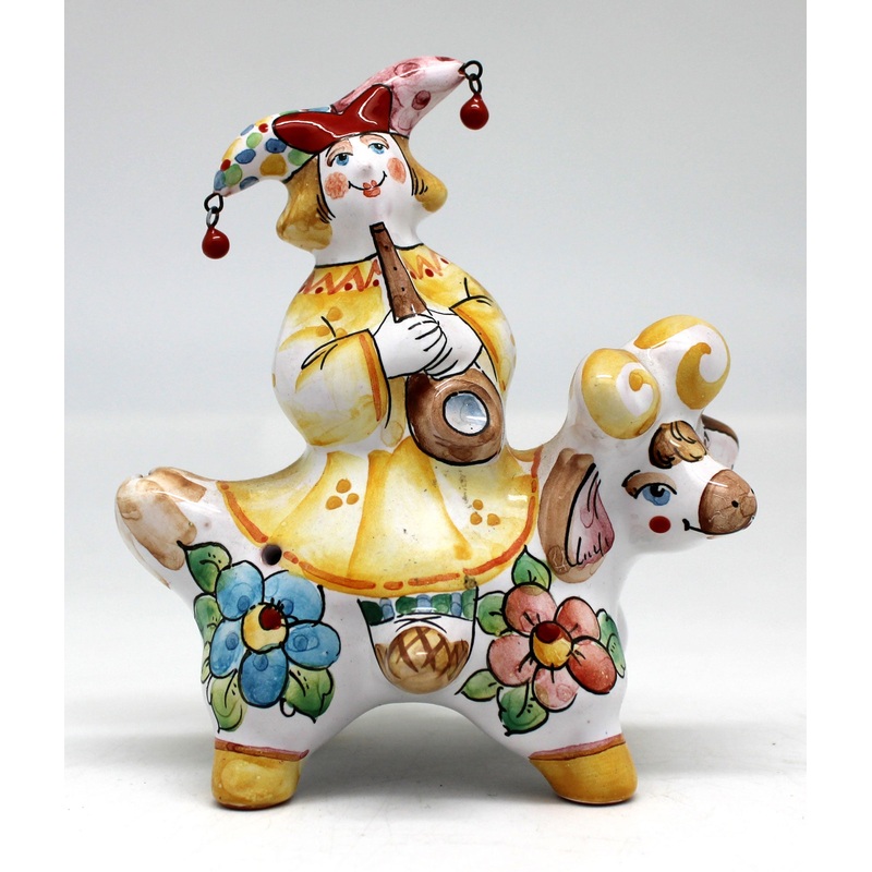 One-of-a-Kind Funny Clown Unique Hand Painted Porcelain Holiday Decor 5 by G. DeBrekht