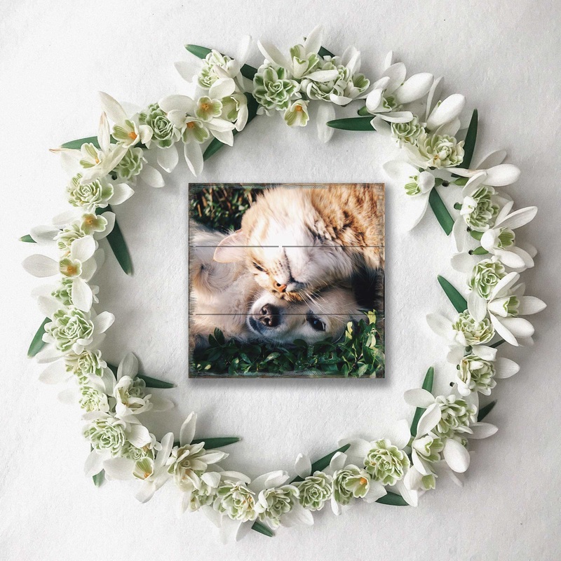 Personalized Gift Square Photo – Custom Portrait on Wood