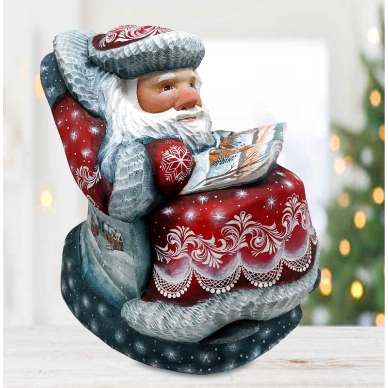 Resting Santa Hand-Painted WOODCARVED Masterpiece by G. DeBrekht – Christmas Decor – 2821712 – SPECIAL ORDER