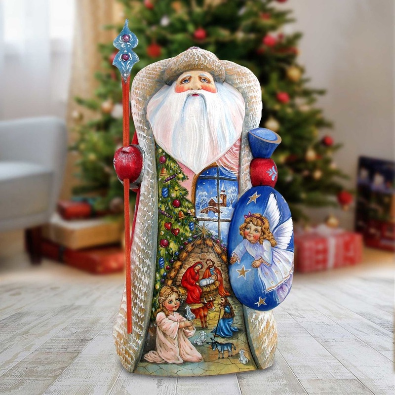 A Childs Memory Santa Hand-Painted WOODCARVED Masterpiece by  – Nativity Holiday Decor – 243021 – SPECIAL ORDER *** PRE-ORDER – Handmade Just for You! ***