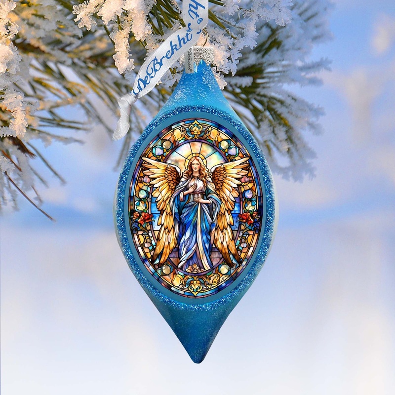 Angel of the Sea Drop Glass Ornament by G. Debrekht – Nativity Holiday Decor – 757-044