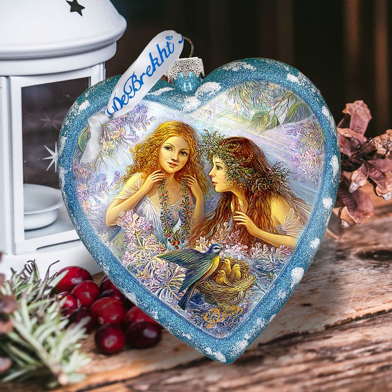 Garden Friendship Glass Ornament Limited Edition by Strelkina @ G. DeBrekht – Christmas Decor – 738-091-ST