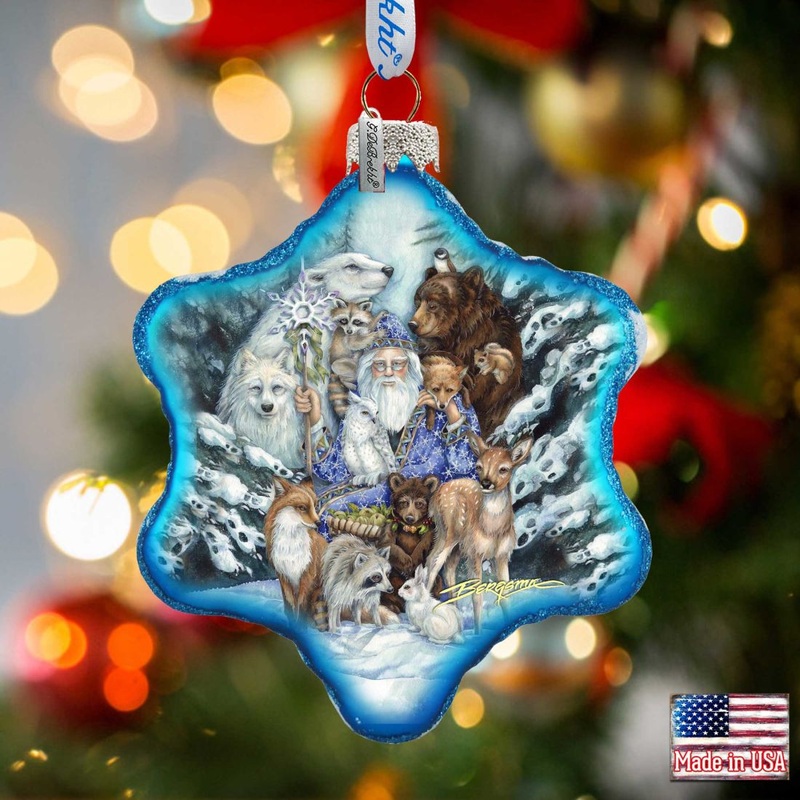 Gather in Peace Father Winter Glass Ornament by J. Bergsma – Christmas Decor – 754-968-JB