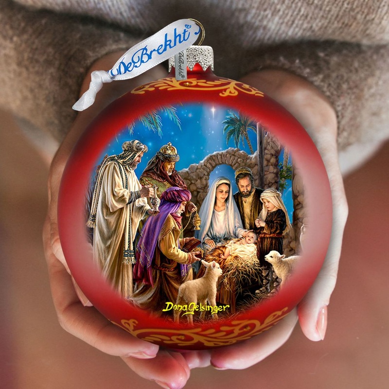 Holy Night Nativity Glass Ornament Limited Edition by D. Gelsinger – Nativity Holiday Decor – 73898-1208