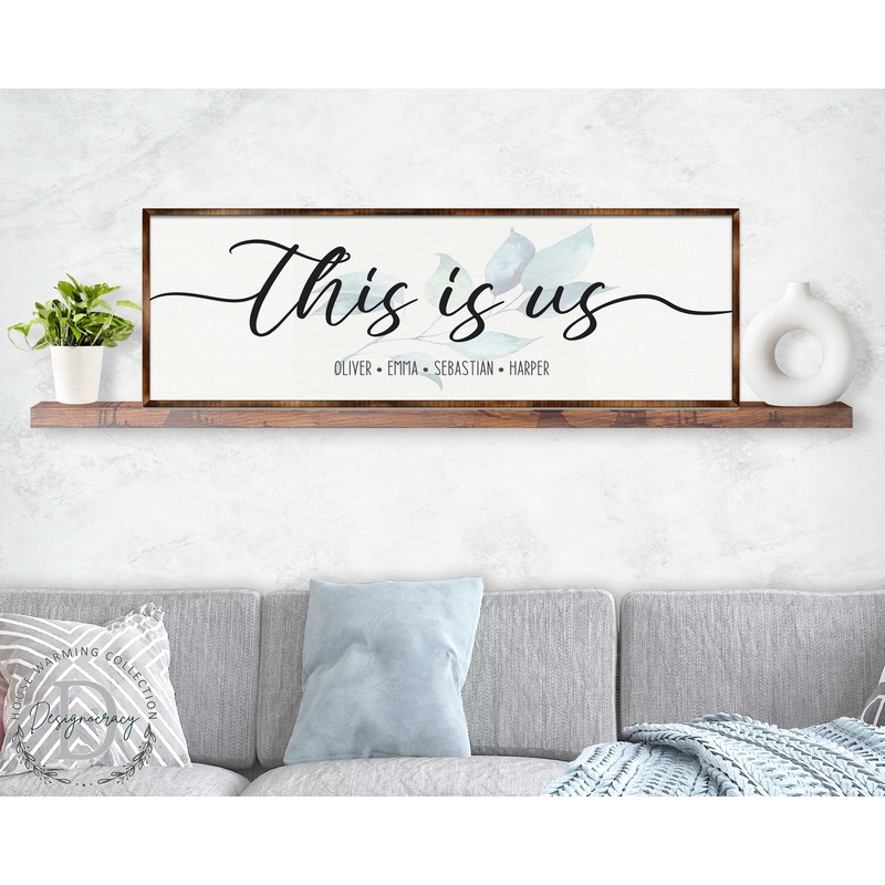 Personalized Family gift – This Is Us – Name sign – Wall Decor – Living room decor – Family Sign – Together they build – 310320