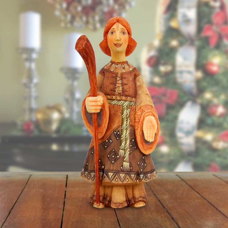 Shepherd Boy Handcrafted Christmas Figurine – G. DeBrekht – Christmas Santa Snowman Decor – 526262