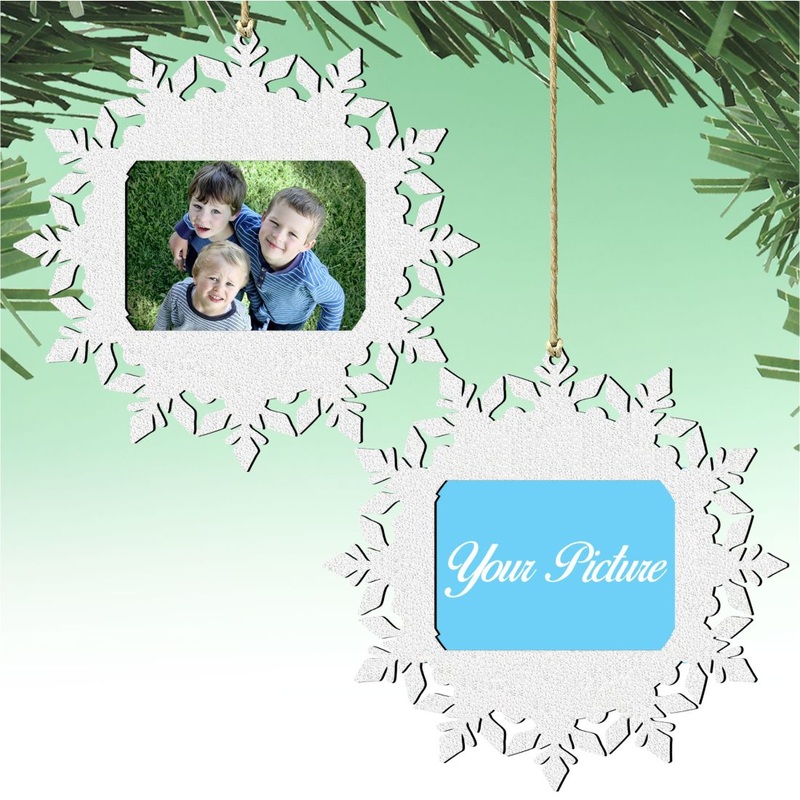 Snowflake Christmas Picture Frame Ornaments – Ornament for Photo by  – Christmas Decor – 8141154PF