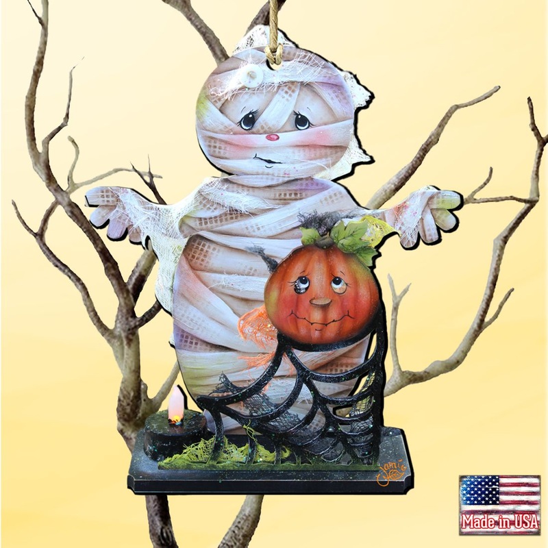 Some Mummy Loves You Wooden Ornaments by Jamie Mills-Price – Thanksgiving Halloween Decor – 8457406