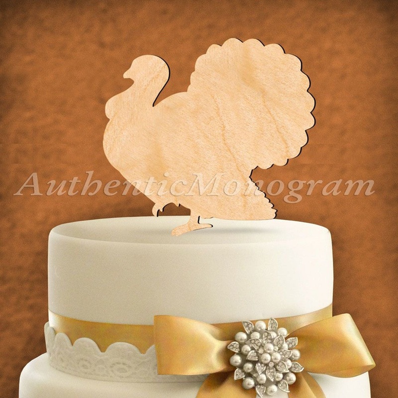 Thanksgiving decor THANKSGIVING TURKEY Cake Topper – Thanksgiving Pie Topper #94367