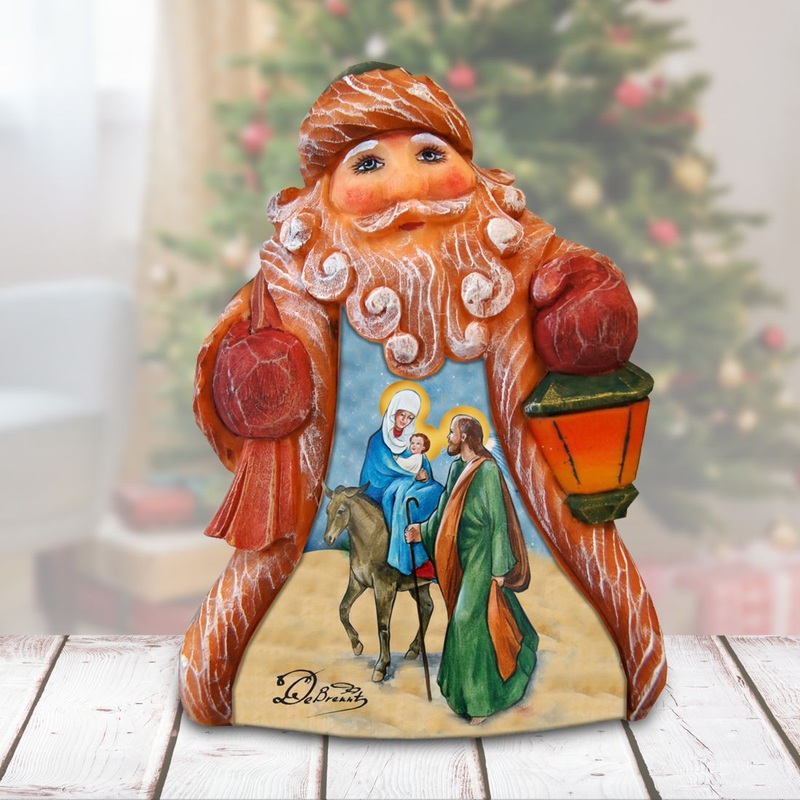 Tiny Tale Santa Nativity Handcrafted Christmas Figurine – G. DeBrekht – Christmas Santa Snowman Decor – 561614