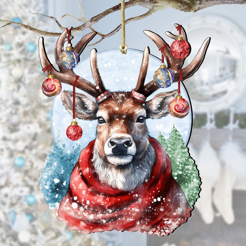 Christmas Mood Wooden Ornaments by G. Debrekht Christmas Decor – 8611034