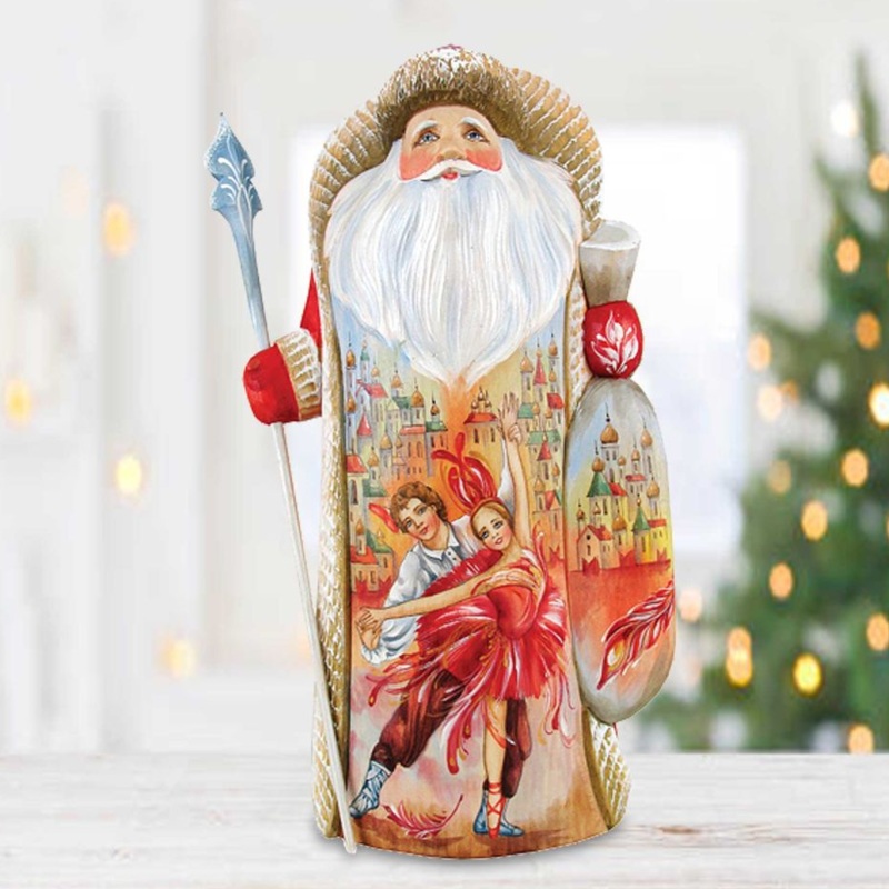 Firebird Ballet Santa Hand-Painted WOODCARVED Masterpiece by G. DeBrekht – Christmas Decor – 243203 *** PRE-ORDER – Handmade Just for You! ***