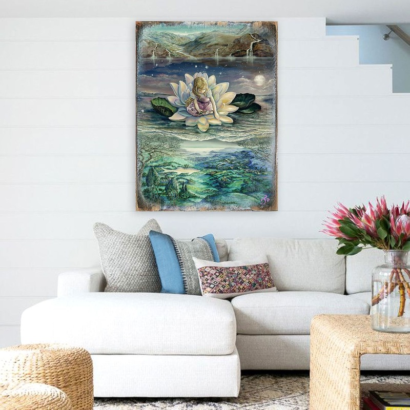 Horizons Fantasy Wooden Wall Art by Josephine Wall – Fantasy Decor – 852146-JW