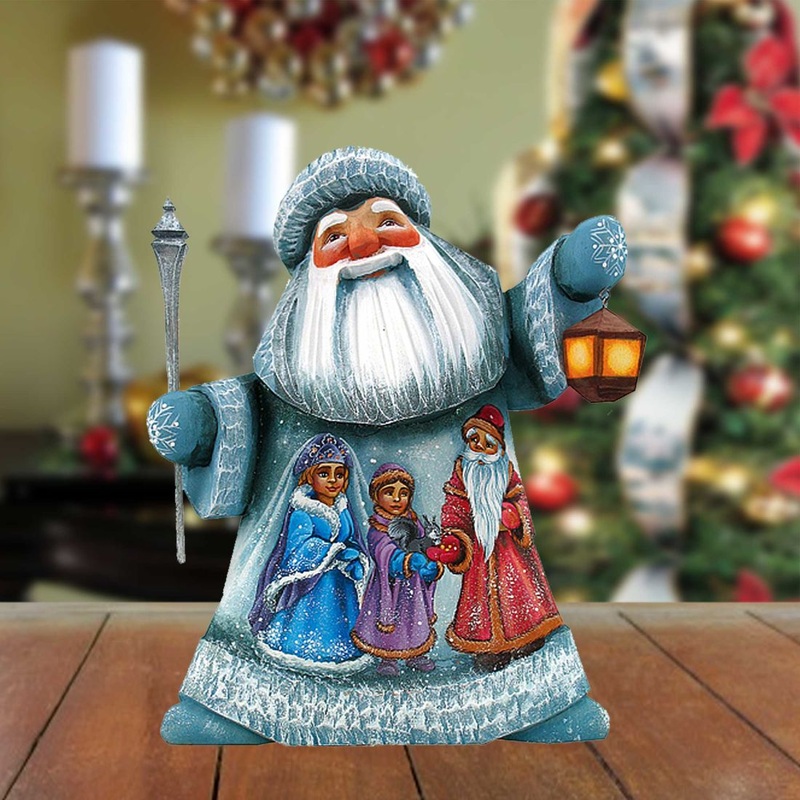 Santa Childhood Friends Hand-Painted WOODCARVED Masterpiece by G. DeBrekht – Christmas Decor – 821564 *** PRE-ORDER – Handmade Just for You! ***