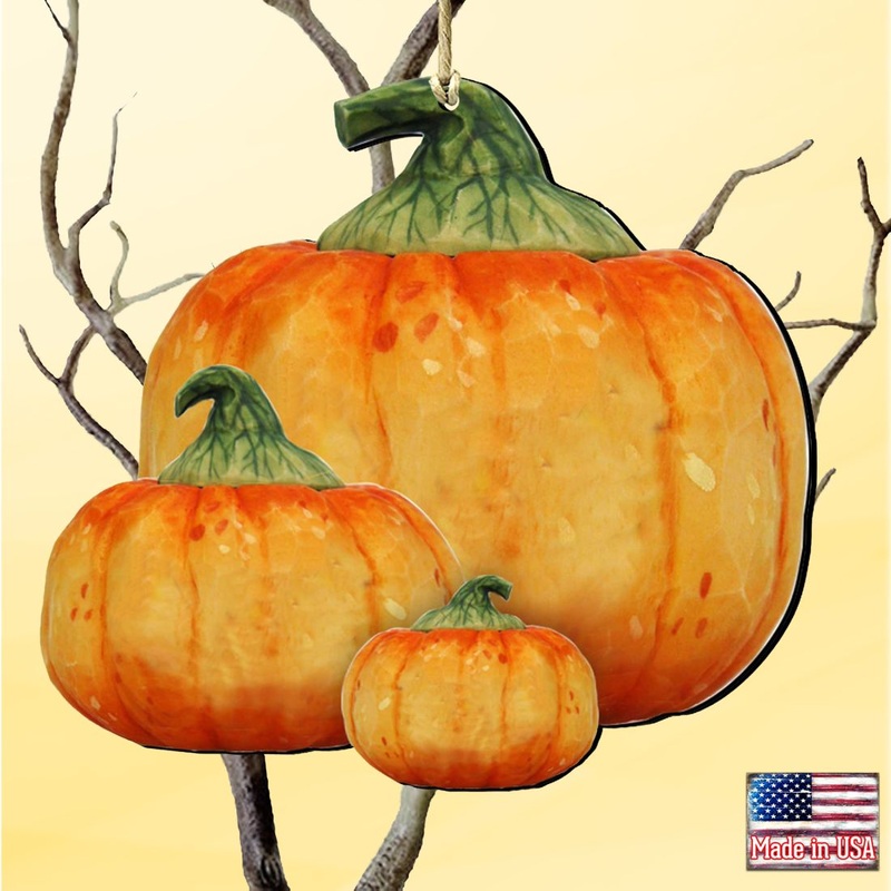 Stacking Pumpkins Wooden Ornaments Halloween by G. DeBrekht – Thanksgiving Halloween Decor – 8158414-2